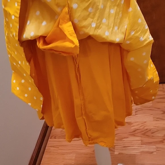 Moulinette Soeurs Anthropologie Melora Yellow Polka Dot Dress in size 2 - Picture 11 of 16